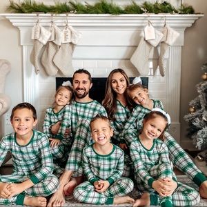 Unisex kids little sleepies bamboo Christmas pjs